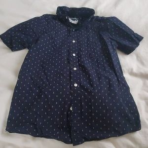 Old Navy  blue button down shirt w/ short sleeves.